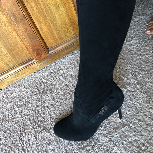 Coach black stretch knee boot - Picture 1 of 6